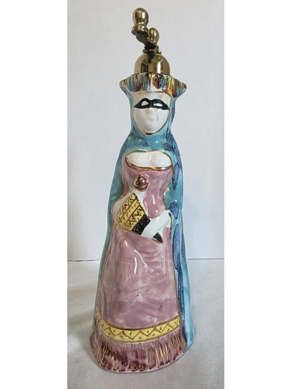 Porcelain / Ceramic Masked Lady Pepper Grinder, Italy